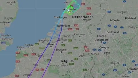 Una captura de Flightradar24 del vuelo.