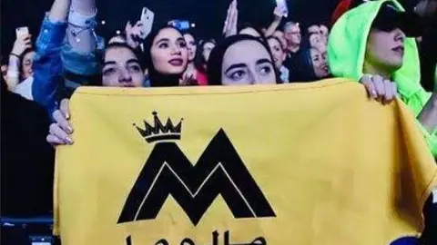 Fans árabes de Maluma en Dubai.