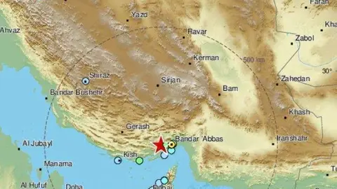 Zona afectada por el terremoto de este domingo.