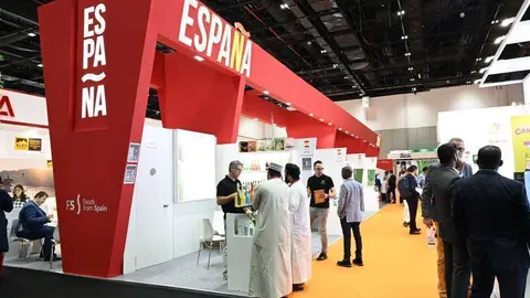 Perspectiva de uno de los paballones de España en Gulfood 2020. (EL CORREO)