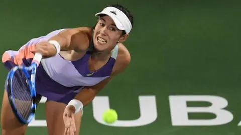 Muguruza en Dubai. (Twitter)