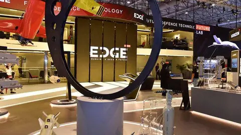 El pabellón de Edge en una feria en EAU.