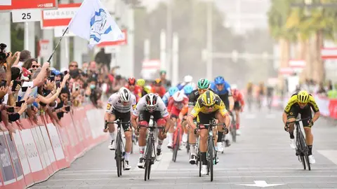 Final de la cuarta etapa del Tour de Emiratos 2020.