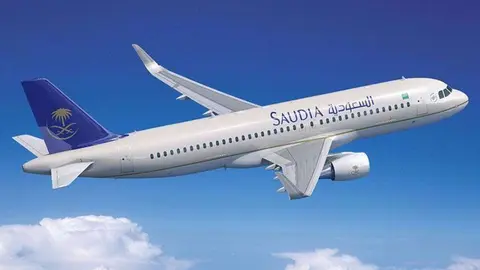 Un avión de Saudia.