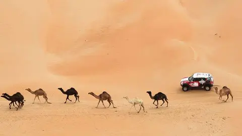 Una imagen del Abu Dhabi Desert Challenge.