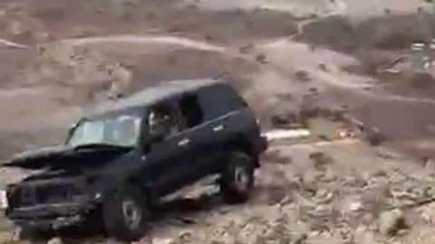 Estado en que quedó el vehículo tras el accidente.