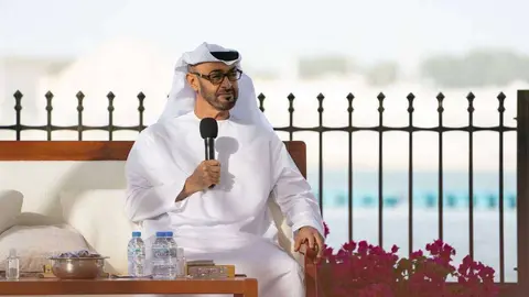 Un momento de la disertación del príncipe heredero de Abu Dhabi. (WAM)