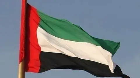 Bandera de Emiratos Árabes Unidos.