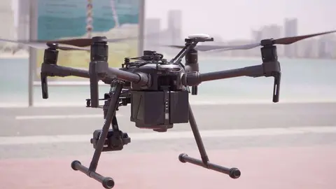 Un dron de la Policía de Dubai. (Dubai Media Office)