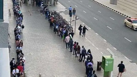 Una imagen de Twitter de una parada del Metro de Dubai.