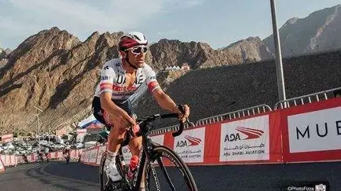 El ciclista argentino Maximiliano Richeze del UAE Team Emirates.