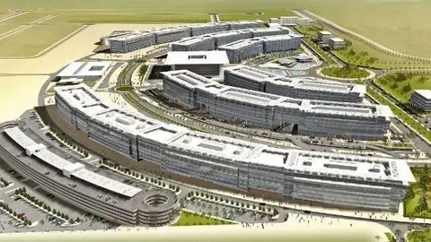 Una vista de la zona de Dubai World Central.