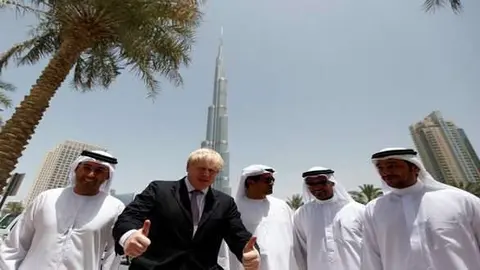 El canciller británico en una visita anterior a Dubai.