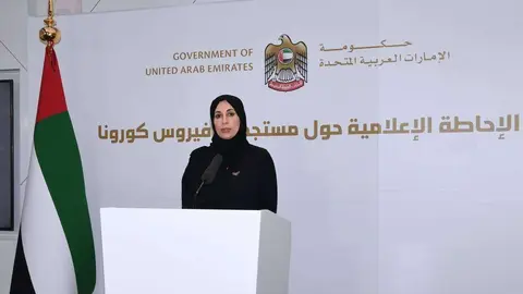 La doctora Farida Al Hosani, portavoz oficial del sector de Salud de EAU. (WAM)