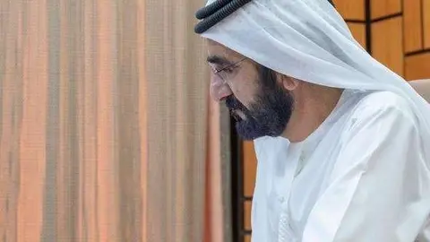 En la imagen de Dubai Media Office, el jeque Mohammed bin Rashid.