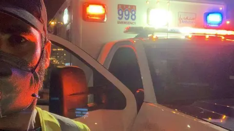 Jacobo Mato durante su jornada de voluntariado. (Cedida)