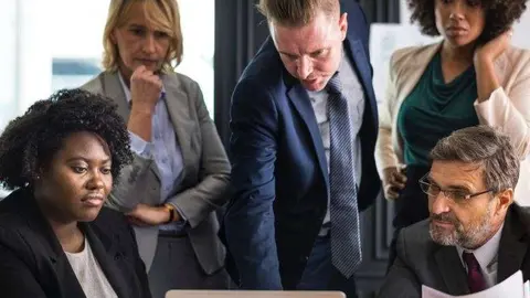 Un grupo de trabajadores.