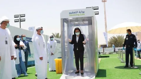 Centro de diagnóstico del Covid-19 en Mussafah de Abu Dhabi (Media Office)