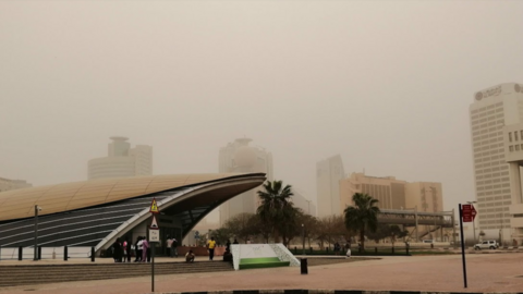 Una imagen de la tormenta de arena sobre Dubai. (EL CORREO)