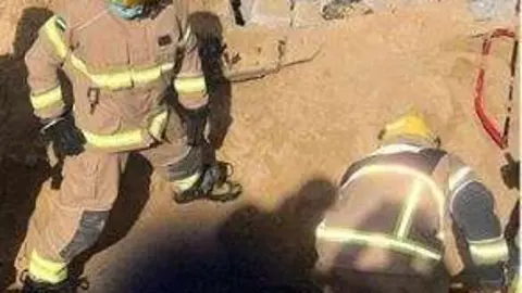 Imagen difundida por la Defensa Civil del emirato de Umm Al Quwain.