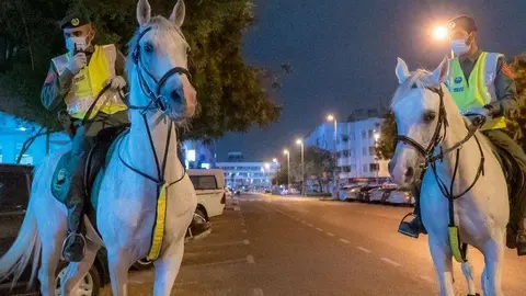 Policía Montada de Dubai.