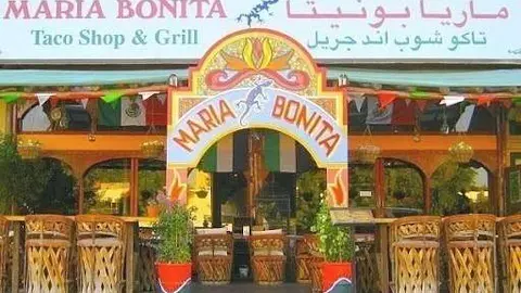 Puerta del restaurante María Bonita en Umm Suqueim, toda una tradición de la comida mexicana en Dubai. (Cedida)