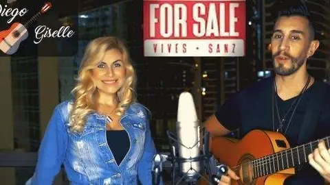 Gisella y Diego durante la grabación del vídeo. (Cedida)