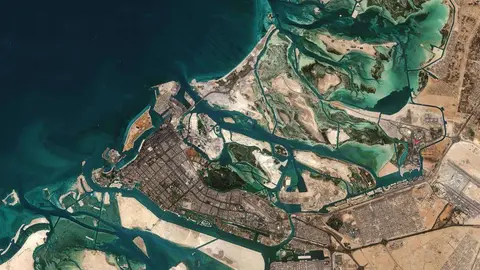 La imagen de Abu Dhabi difundida por la Agencia Espacial Europea.