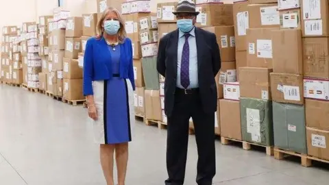 La alcaldesa de Marbella y el embajador de EAU en España. (Twitter)