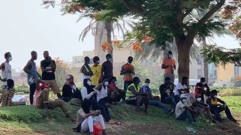 El grupo de expatriados africanos en Dubai. (Twitter)