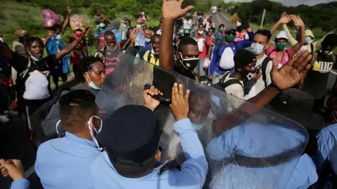 En la imagen de Reuters, manifestaciones en Washington.