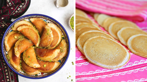 Atayef y Katayef, dos ricos postres típicos de Oriente Medio.