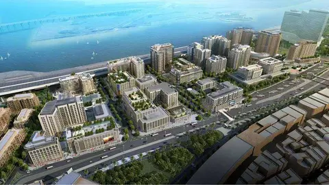 Una vista aérea del proyecto en el Creek de Dubai.