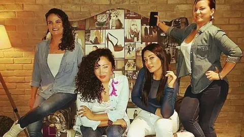 Integrantes de la banda de mujeres latinas en Dubai 'Big Problem'. (Cedida)