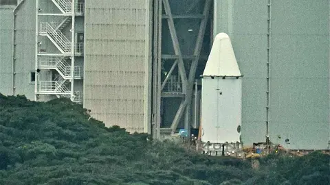 Cohete de lanzamiento de la Misión a Marte de Emiratos Árabes Unidos. (Twitter)