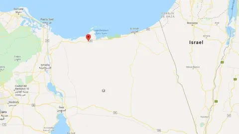 Localización de Bir al-Abd en el norte del Sinaí. (Google Maps)