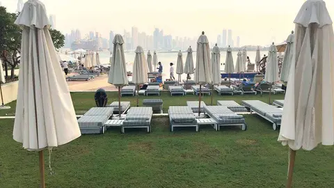 Club de playa en La Palmera. (EL CORREO)