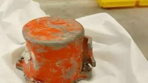 Caja investigada del avión ukraniano derribado por Irán. (Fuente externa)