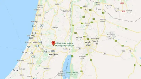  Localización de la ciudad de Al-Bireh en Paslestina. (Google Maps)