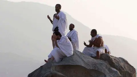 Peregrinos durante el Hajj. (Al Arabiya)