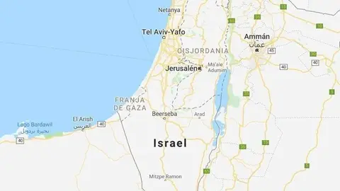 Localización geográfica del Franja de Gaza. (Google Maps)