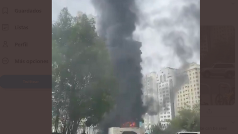 Captura de pantalla de uno de los vídeos difundidos por Twitter del suceso.