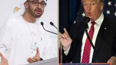 El príncipe heredero de Abu Dhabi y el presidente de EEUU, Donald Trump.
