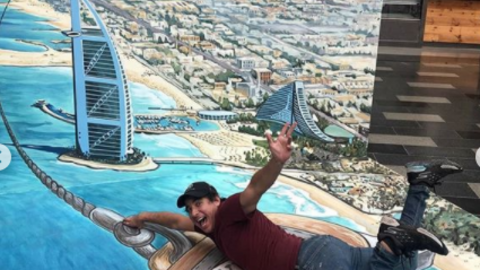 Una de las obras del artista español exhibidas en Dubai Canvas. (Instagram)