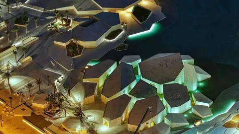 Cubierta del edificio Al Musalla en Abu Dhabi. (WAM)