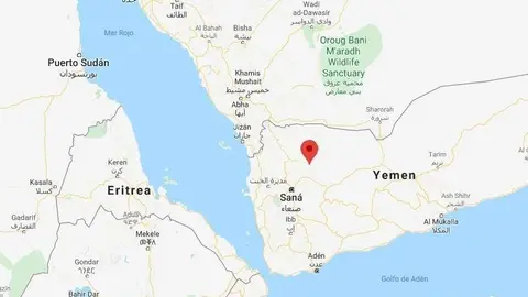 Localización de Al-Hazm en Yemen. (Google Maps)