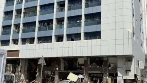 La Policía de Abu Dhabi difundió esta imagen del suceso.