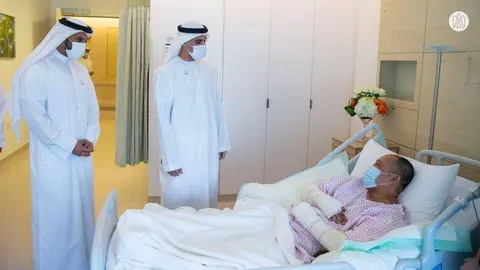 La Oficina de Medios de Abu Dhabi publicó fotos de los heridos.