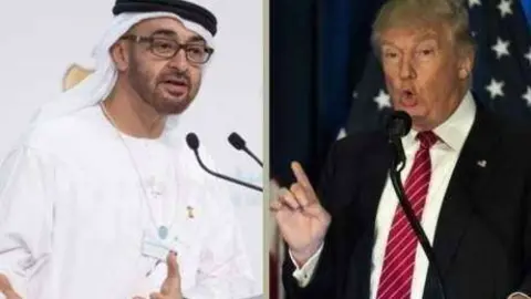 El príncipe heredero de Abu Dhabi y el presidente de EEUU, Donald Trump.