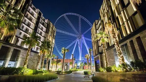 La noria más alta del mundo en la isla Bluewaters. (The National)